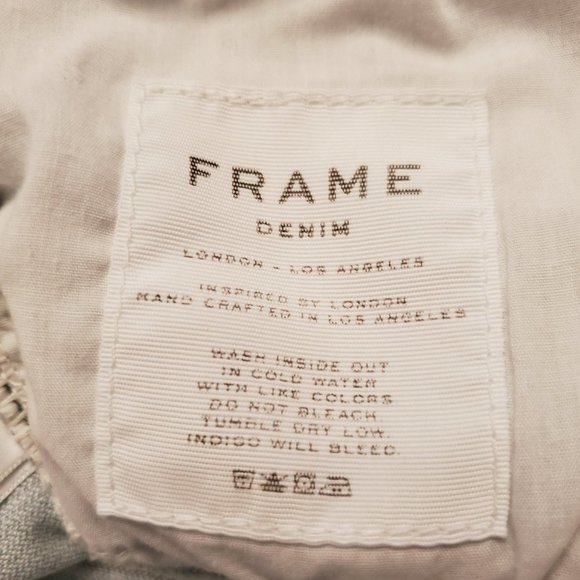 FRAME Denim Le Cutoff Shorts - EUC - Factory Distressed - Light Wash Sz 27 - Picture 8 of 10